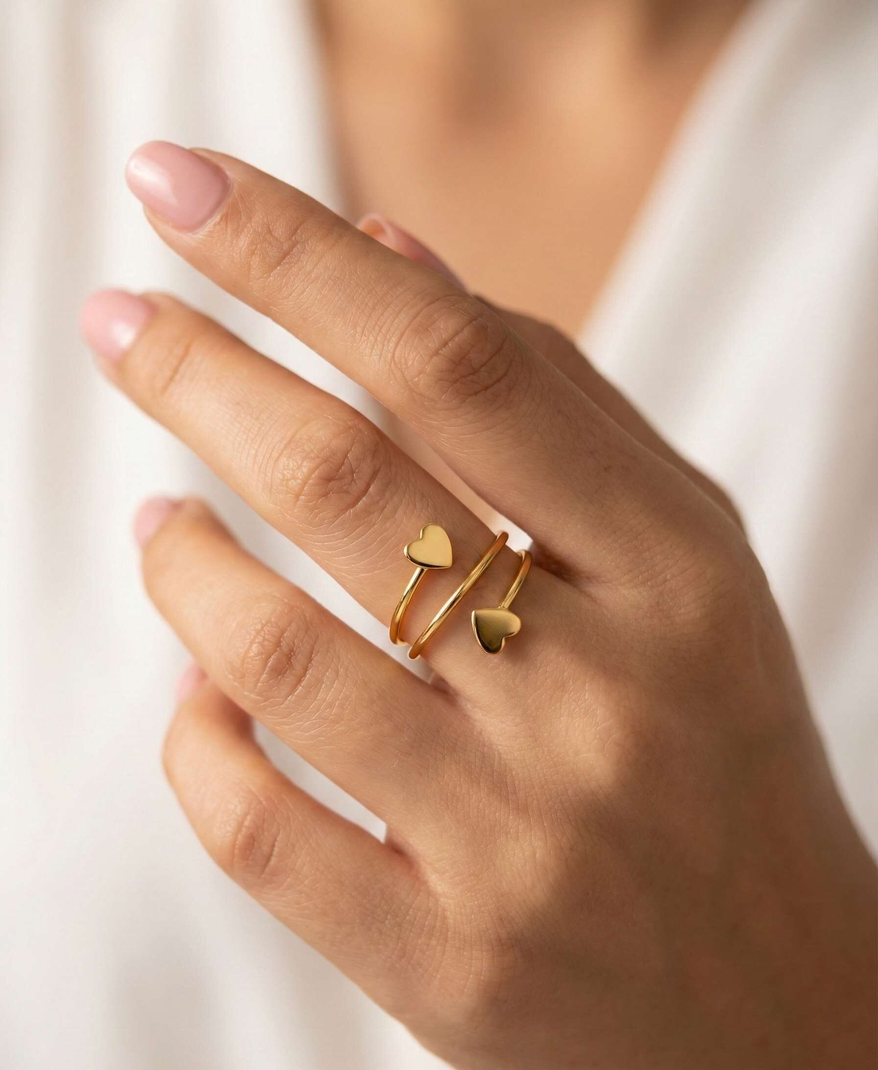 Double Heart spiral Ring Double Heart spiral Ring - Image 1